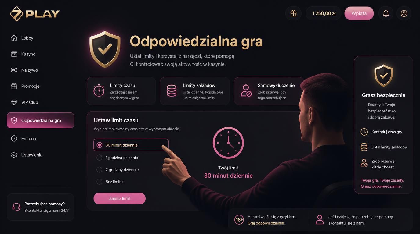 Elementy odpowiedzialnego hazardu: limity, samowykluczenie
